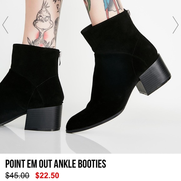 NWOT Heeled Ankle Booties with Pointed Toe - Picture 2 of 4